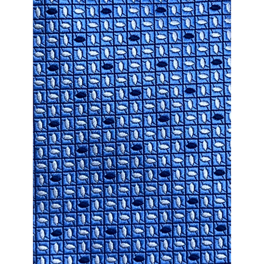 Light Blue Grid Pattern Tie