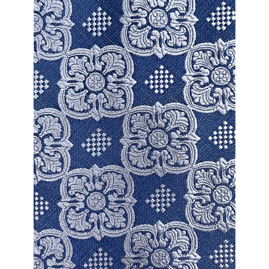 Navy Grid Pattern Tie