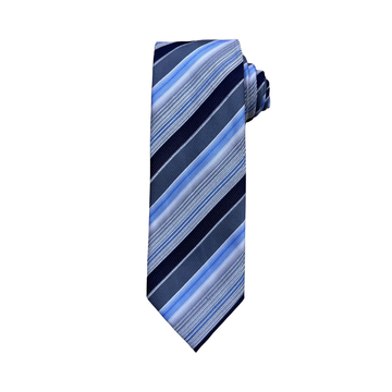 Shades of Blue Diagonal Stripe Tie