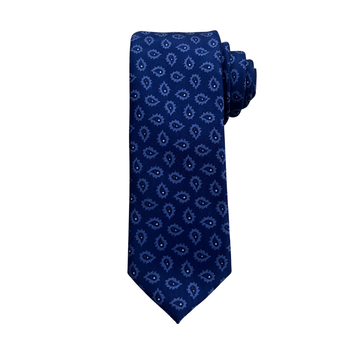 Navy Paisley Allure Tie