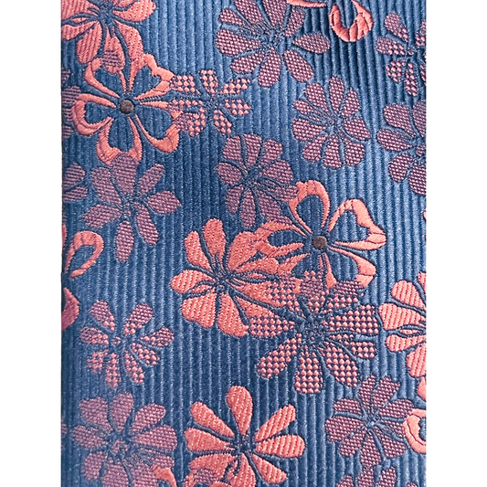 Crimson Blossom Navy Tie