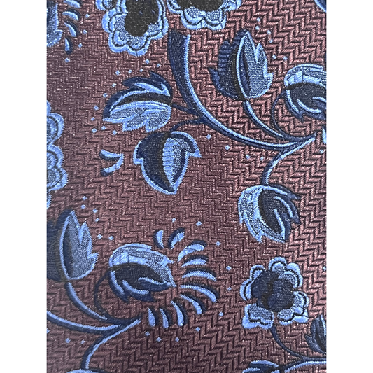 Indigo Floral Charm Tie