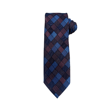 Blue Lattice Charm Tie