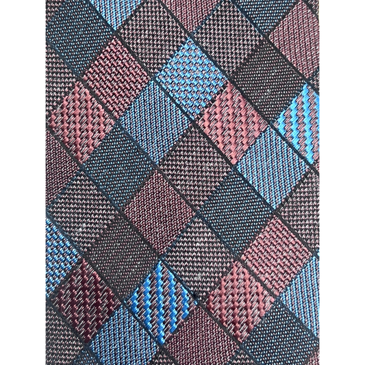 Blue Lattice Charm Tie