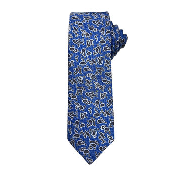 Ocean Blue Paisley Tie