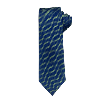 Navy Lattice Charm Tie