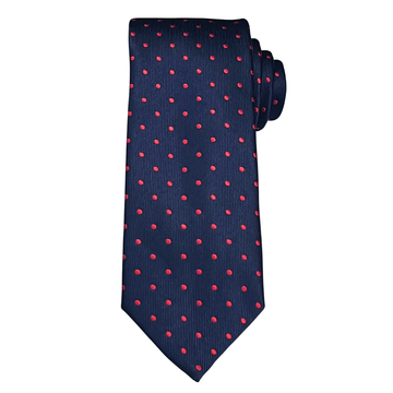 Navy Night Red Dot Classic Tie