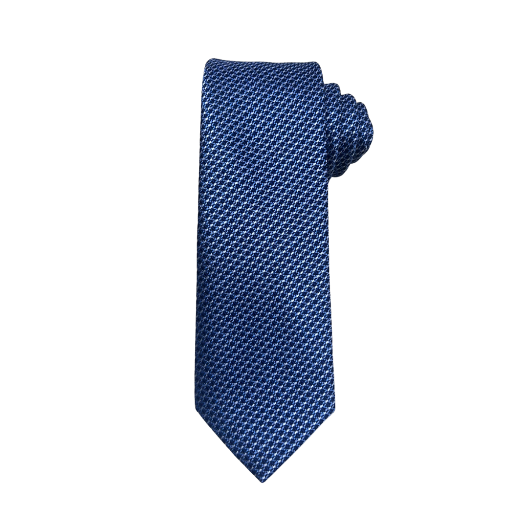 Navy Lattice Design Tie