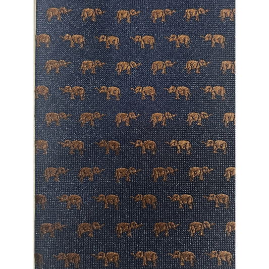 Navy Elephant Parade Tie