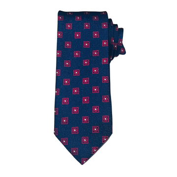 Crimson Boxed Navy Tie