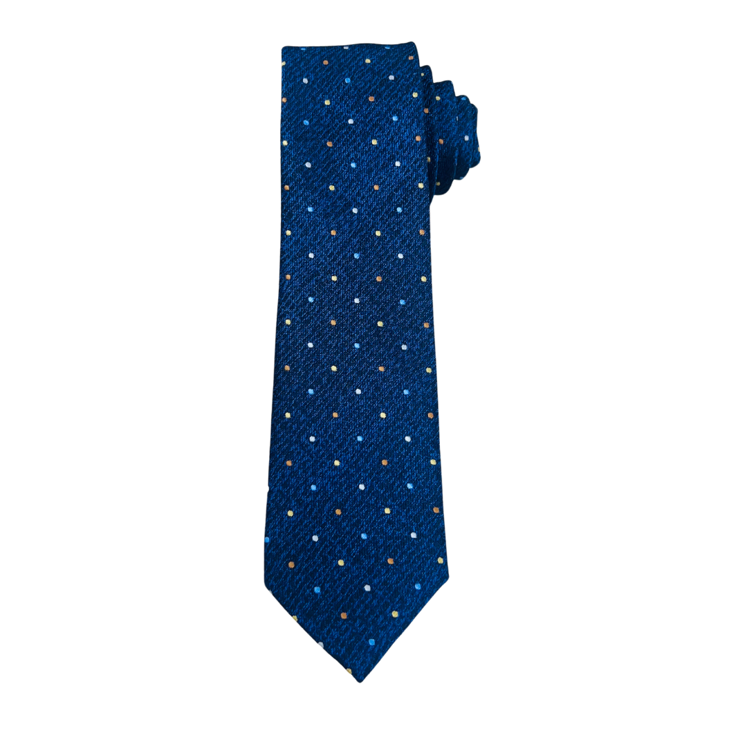 Navy Sprinkle Dots Tie