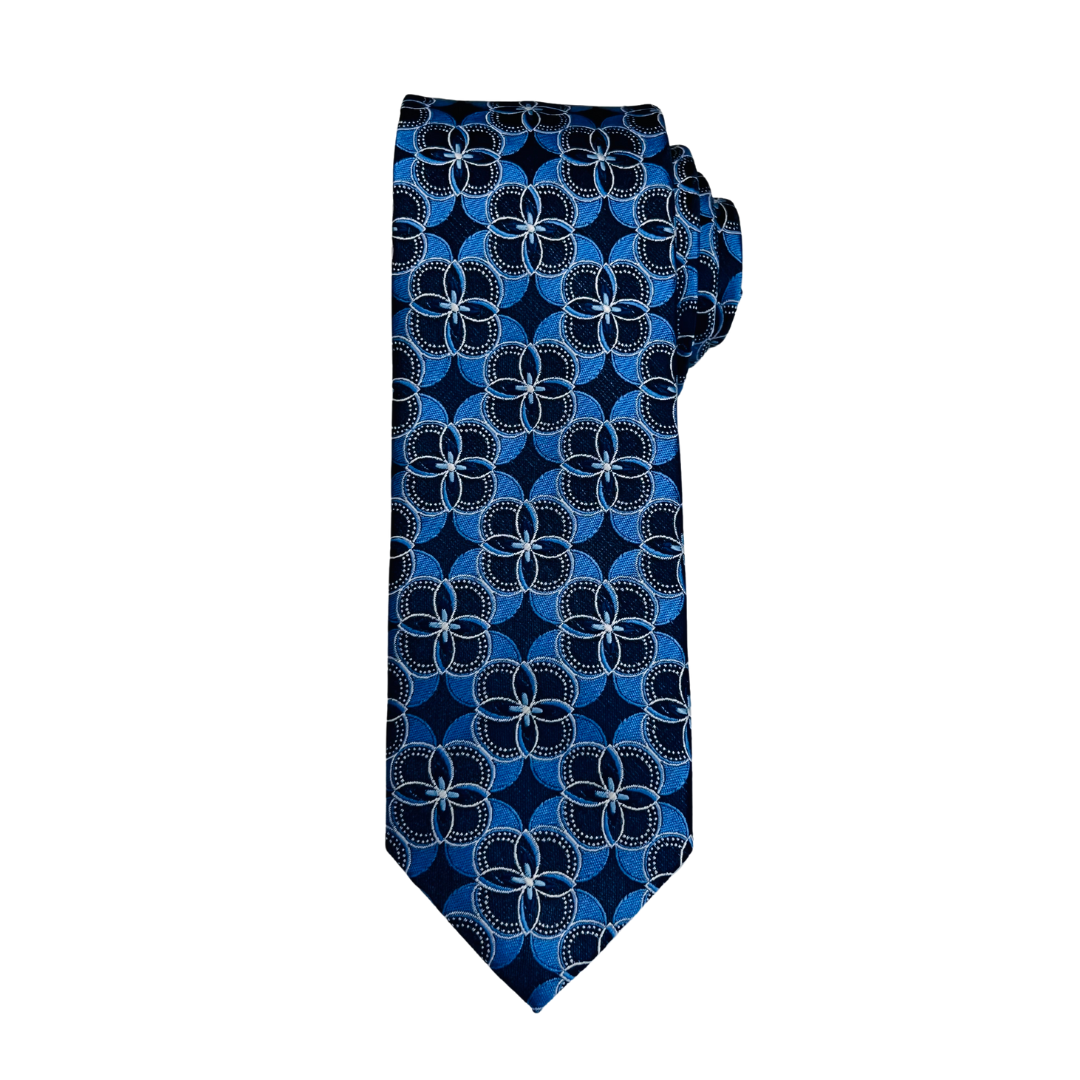 Navy Blue Blossom Tie