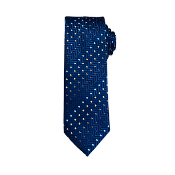 Navy Polka Dot Splash Tie