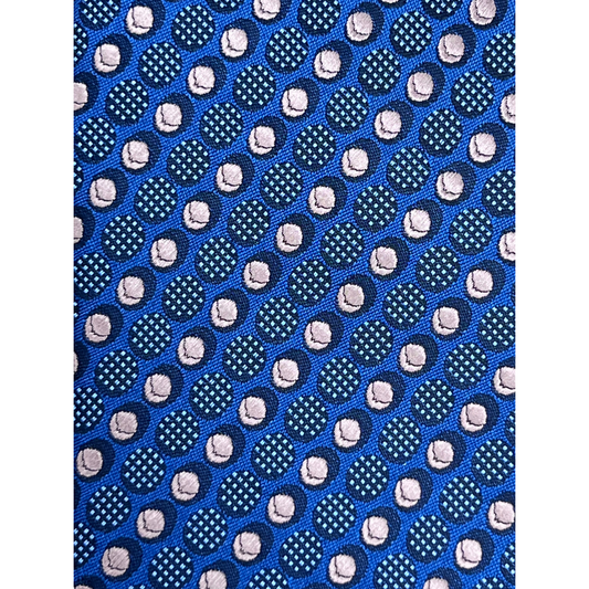 Navy Wave Pattern Tie