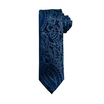 Navy and Azure Bloom Tie