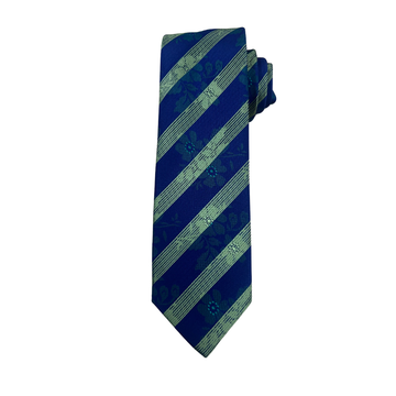 Navy Horizon Green Striped Tie