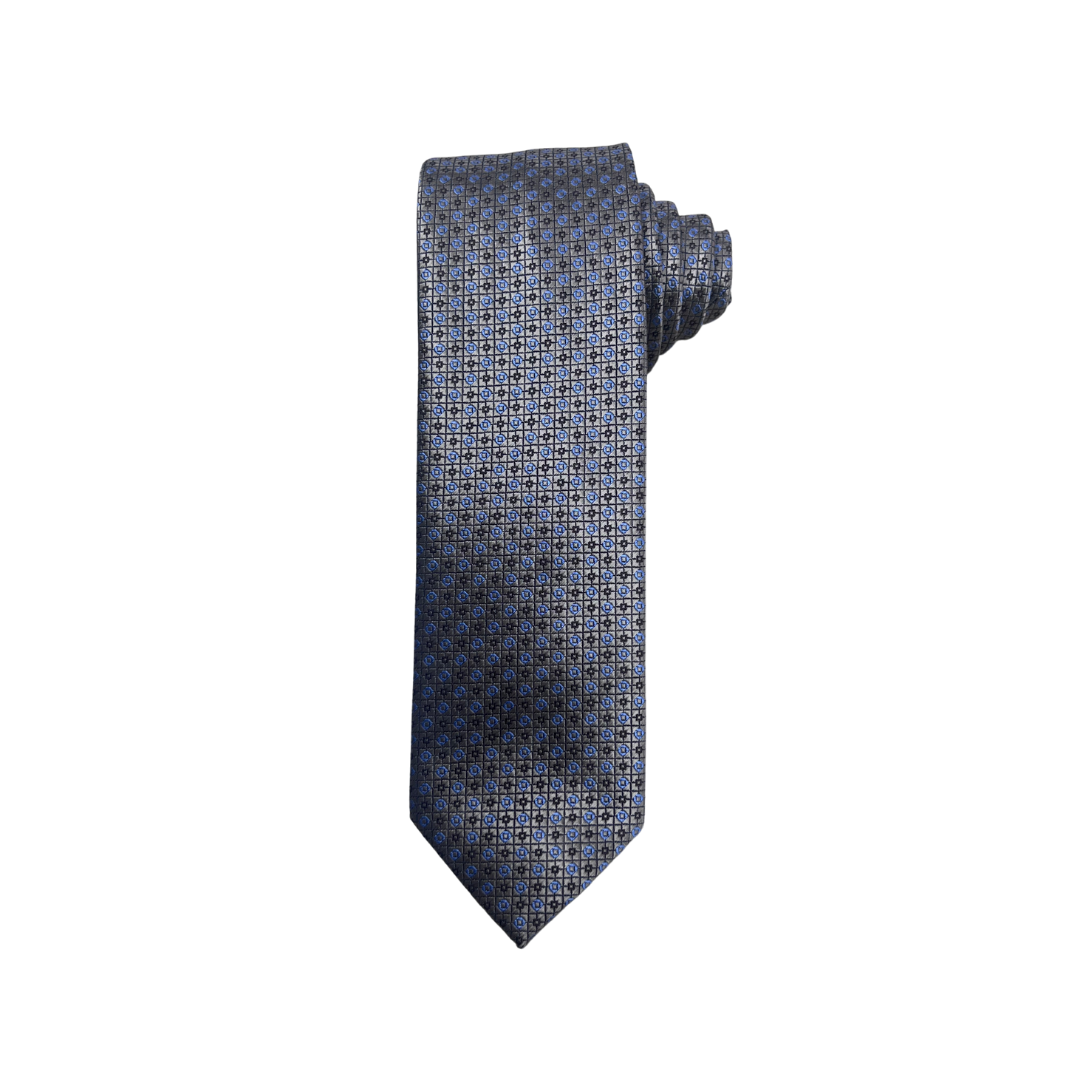 Grey Patterned Mosaic Tie