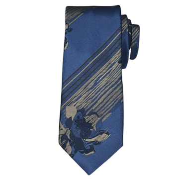 Sky Blue Floral Elegance Tie