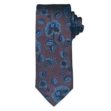 Indigo Floral Charm Tie