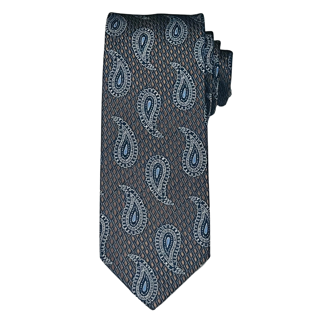 Midnight Paisley Charm Tie