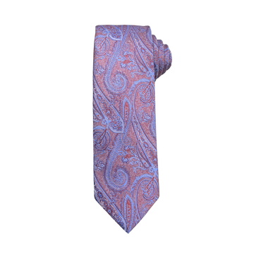 Peach Paisley Swirl Tie