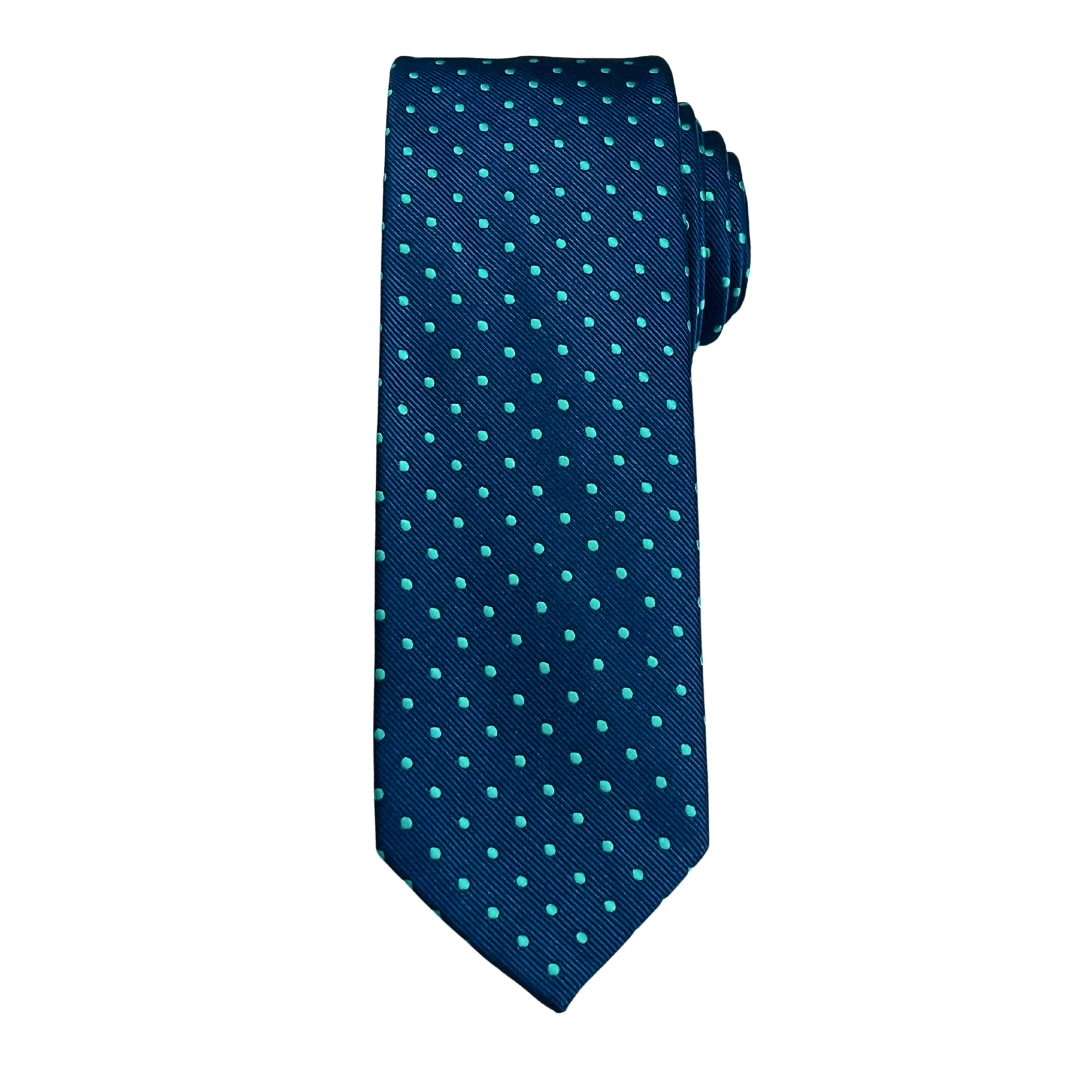 Navy Forest Dot Tie