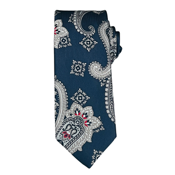 Navy Paisley Elegance Tie