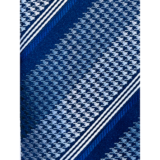 Blue & White Striped Tie