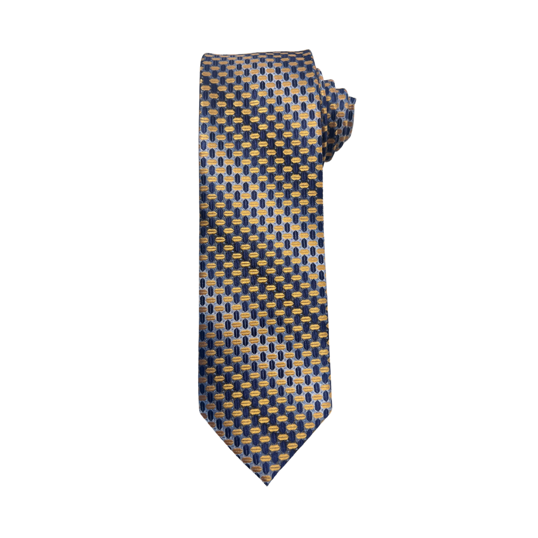 Yellow Wave Pattern Tie