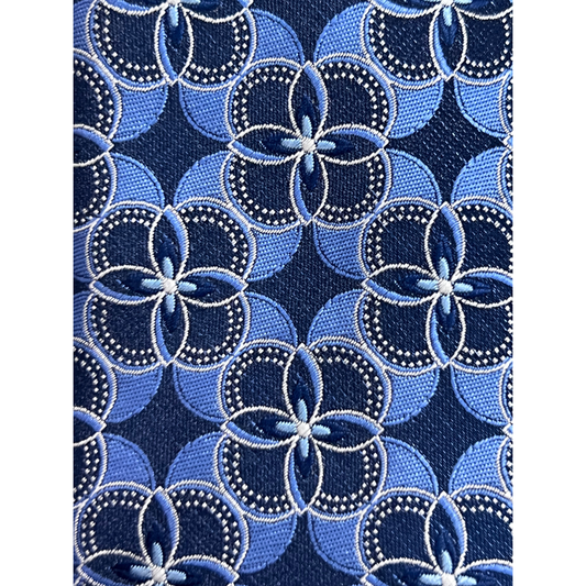 Navy Blue Blossom Tie