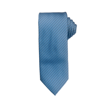 Indigo Geometric Weave Tie