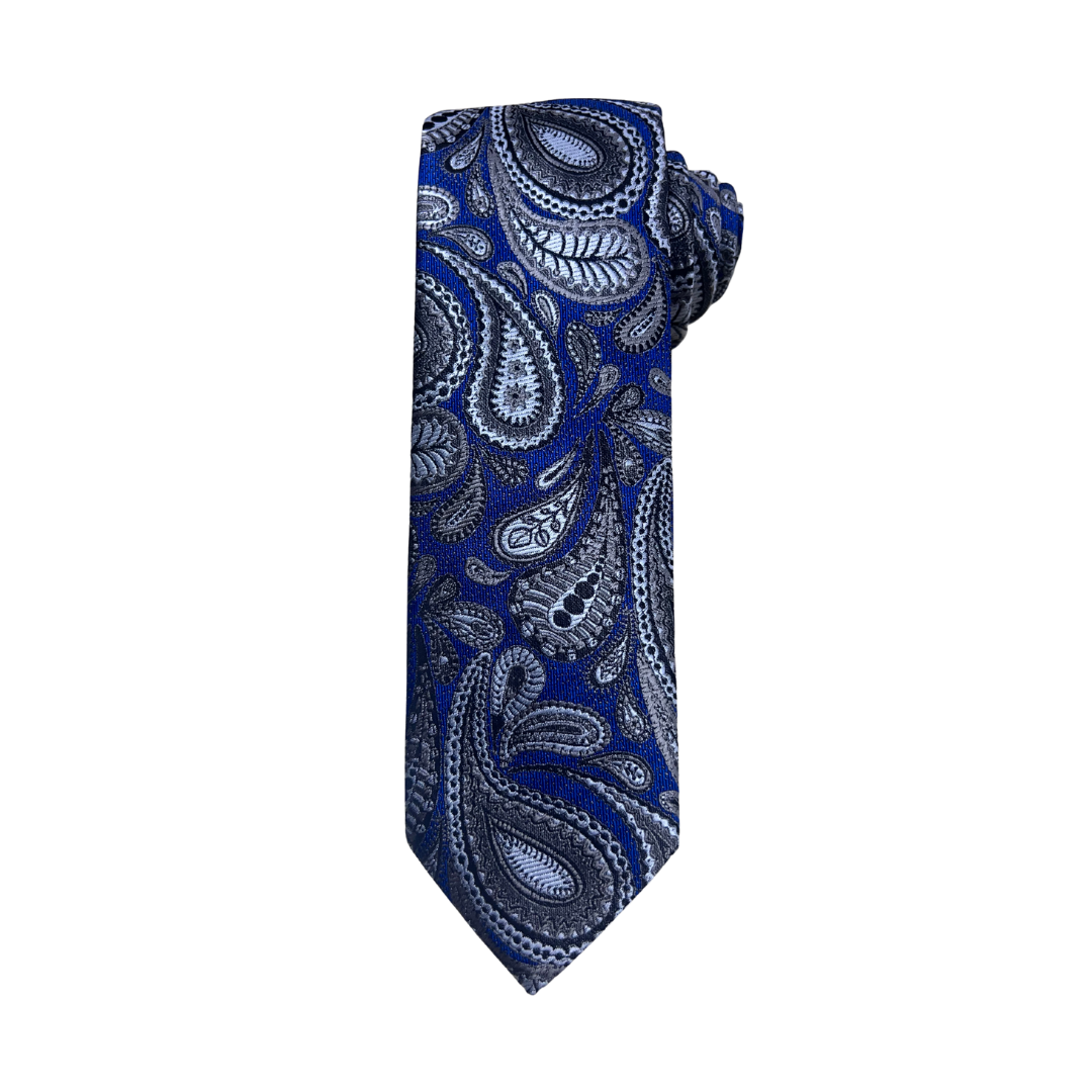 Midnight Paisley Navy Tie